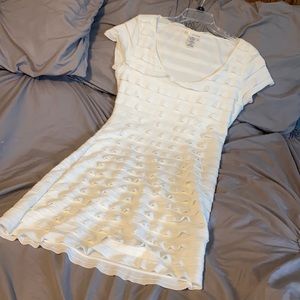 White ruffled dress